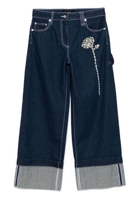 Jeans con decorazione in blu Simone Rocha - donna